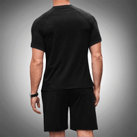 Men’s Short-Sleeve Shirt Half-Zip Fitted Breathable Casual Wear Rebooters mens 2 piece set