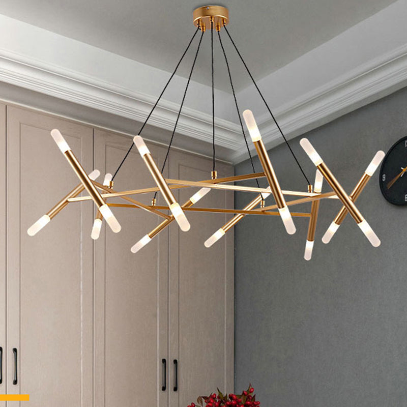 Tubular Kitchen Chandelier Acrylic 20-Head LED Ceiling Lamp - Rebooters