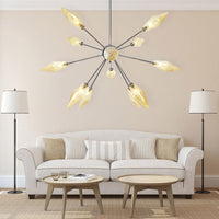 9/12/15-Light Living Room Hanging Chandelier Lamp Industrial Amber Clear Pendant Light - Rebooters