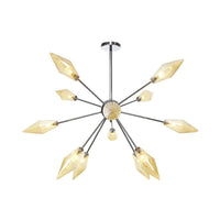 9/12/15-Light Living Room Hanging Chandelier Lamp Industrial Amber Clear Pendant Light - Rebooters