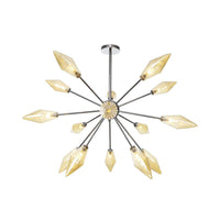 9/12/15-Light Living Room Hanging Chandelier Lamp Industrial Amber Clear Pendant Light - Rebooters