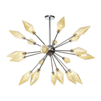 9/12/15-Light Living Room Hanging Chandelier Lamp Industrial Amber Clear Pendant Light - Rebooters