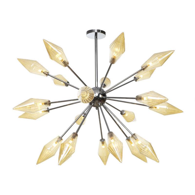 9/12/15-Light Living Room Hanging Chandelier Lamp Industrial Amber Clear Pendant Light - Rebooters