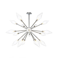 9/12/15-Light Living Room Hanging Chandelier Lamp Industrial Amber Clear Pendant Light - Rebooters