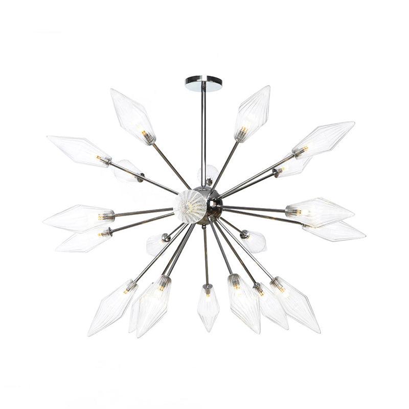 9/12/15-Light Living Room Hanging Chandelier Lamp Industrial Amber Clear Pendant Light - Rebooters