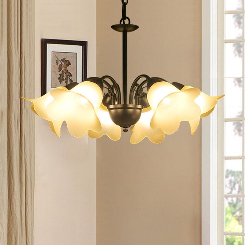 3/5/6 Bulbs Dining Room Chandelier Retro Black Finish Pendant Lighting - Rebooters