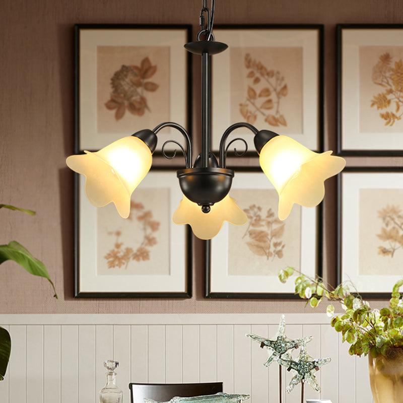 3/5/6 Bulbs Dining Room Chandelier Retro Black Finish Pendant Lighting - Rebooters