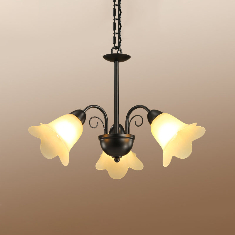 3/5/6 Bulbs Dining Room Chandelier Retro Black Finish Pendant Lighting - Rebooters