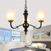 3/4/6 Bulbs Bedroom Ceiling Chandelier Retro Black Pendant Lighting - Rebooters