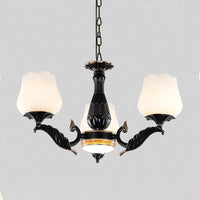 Black 4/6/7 Heads Chandelier Lighting Metal Sputnik Pendant - Rebooters