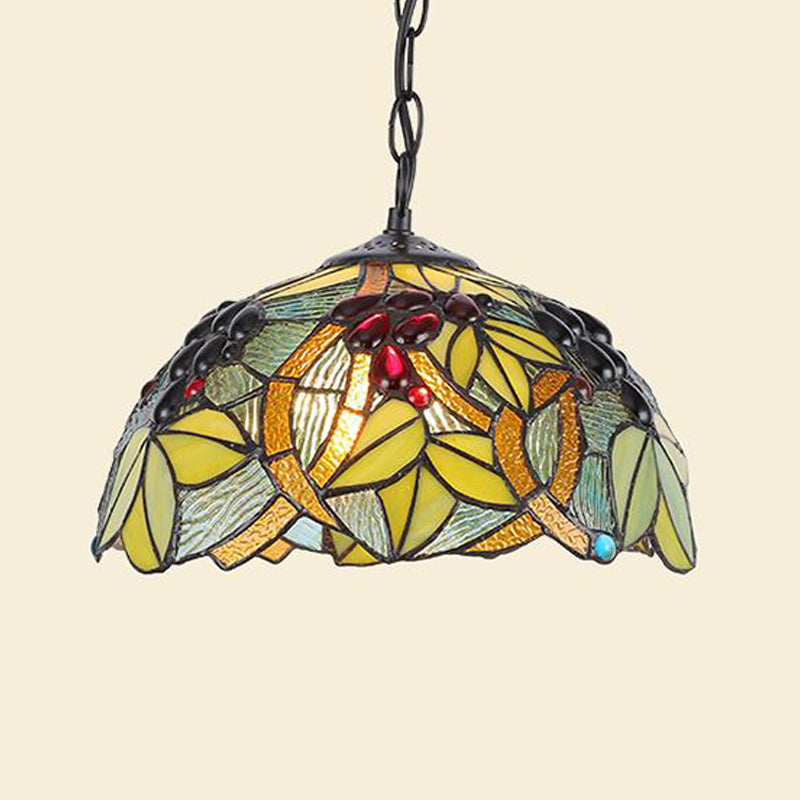 1 Light Kitchen Ceiling Pendant Tiffany Green Blue Light - Rebooters