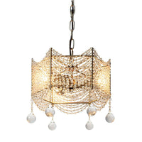 Beaded Crystal Chandelier Traditional 4/6 Lights Brass Fixture - Rebooters