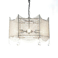 Beaded Crystal Chandelier Traditional 4/6 Lights Brass Fixture - Rebooters