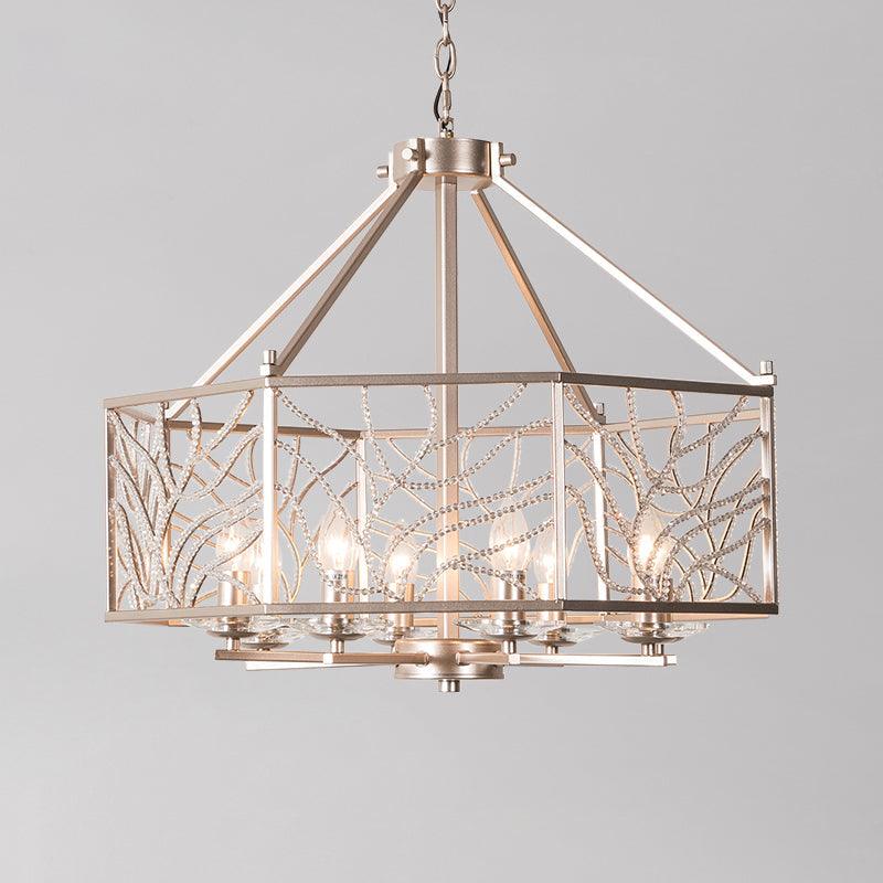 Candlestick Living Room Chandelier Minimalism Crystal 6 Lights - Rebooters