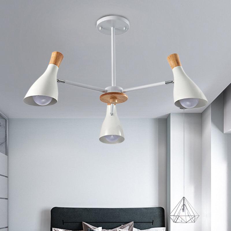Kindergarten Horn Shape Chandelier Metal Macaroon Pendant Fixture - Rebooters