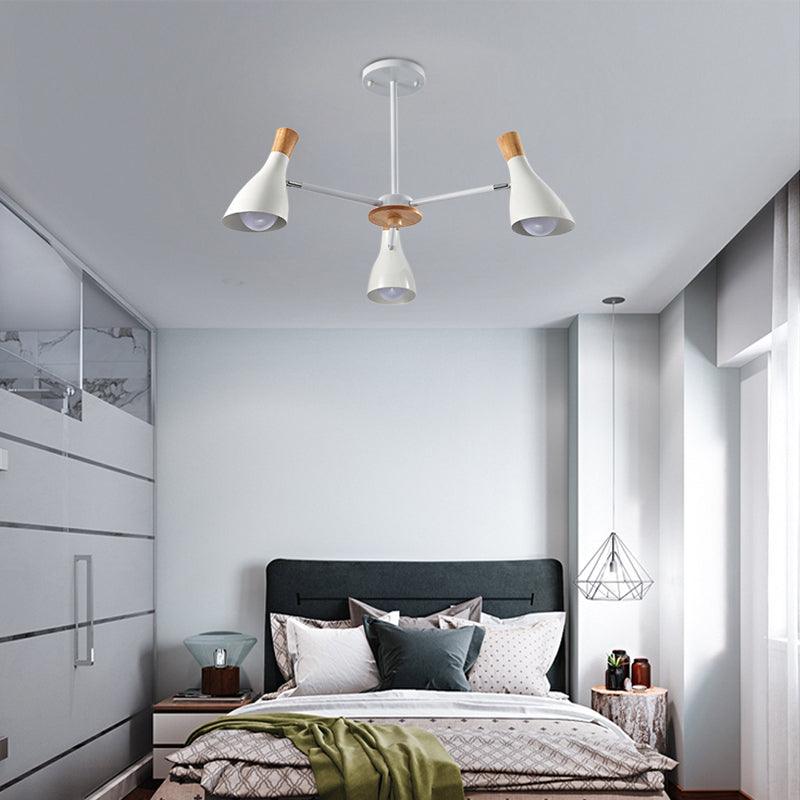 Kindergarten Horn Shape Chandelier Metal Macaroon Pendant Fixture - Rebooters