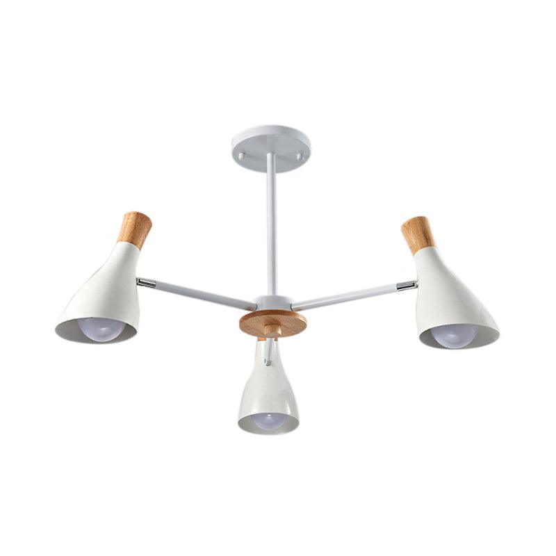 Kindergarten Horn Shape Chandelier Metal Macaroon Pendant Fixture - Rebooters