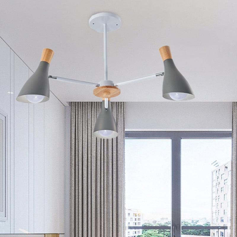 Kindergarten Horn Shape Chandelier Metal Macaroon Pendant Fixture - Rebooters