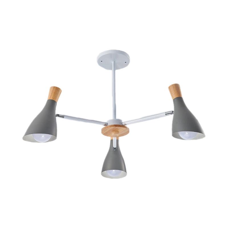 Kindergarten Horn Shape Chandelier Metal Macaroon Pendant Fixture - Rebooters
