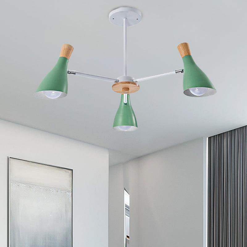 Kindergarten Horn Shape Chandelier Metal Macaroon Pendant Fixture - Rebooters