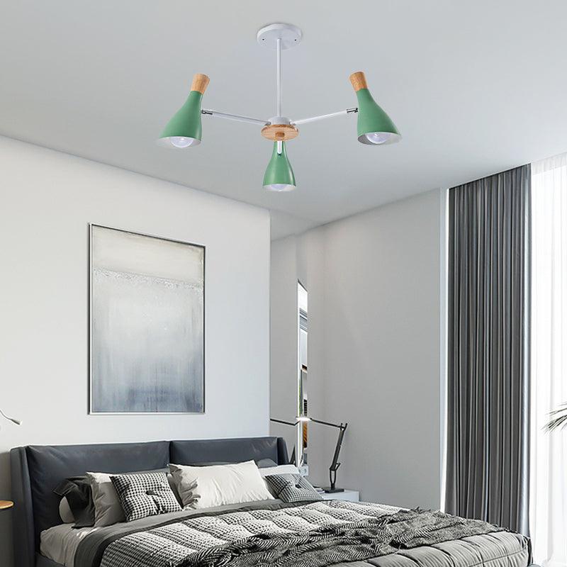 Kindergarten Horn Shape Chandelier Metal Macaroon Pendant Fixture - Rebooters