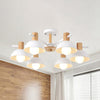 Macaroon Dome Hanging Pendant Fixture 6 Bulbs Metal Light - Rebooters