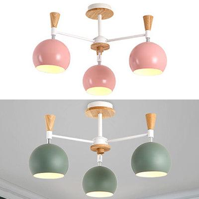 Chic Modern Hanging Chandelier with Dome 3 Bulbs Fixture - Rebooters