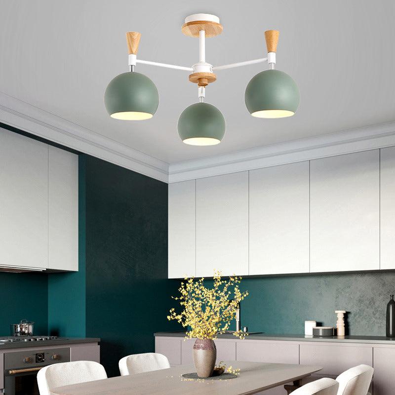 Chic Modern Hanging Chandelier with Dome 3 Bulbs Fixture - Rebooters