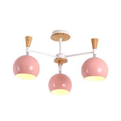 Chic Modern Hanging Chandelier with Dome 3 Bulbs Fixture - Rebooters
