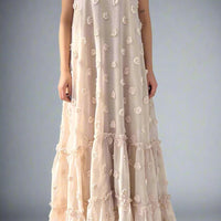 Daisy Loose-Fit Maxi Dress with Floral Décor and Flow Rebooters Maxi Women's Dresses