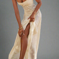 Maya Maxi Dress with Intricate Floral Embroidery and Flowing Silhouette for Elegant Style - Rebooters -Women's Dresses