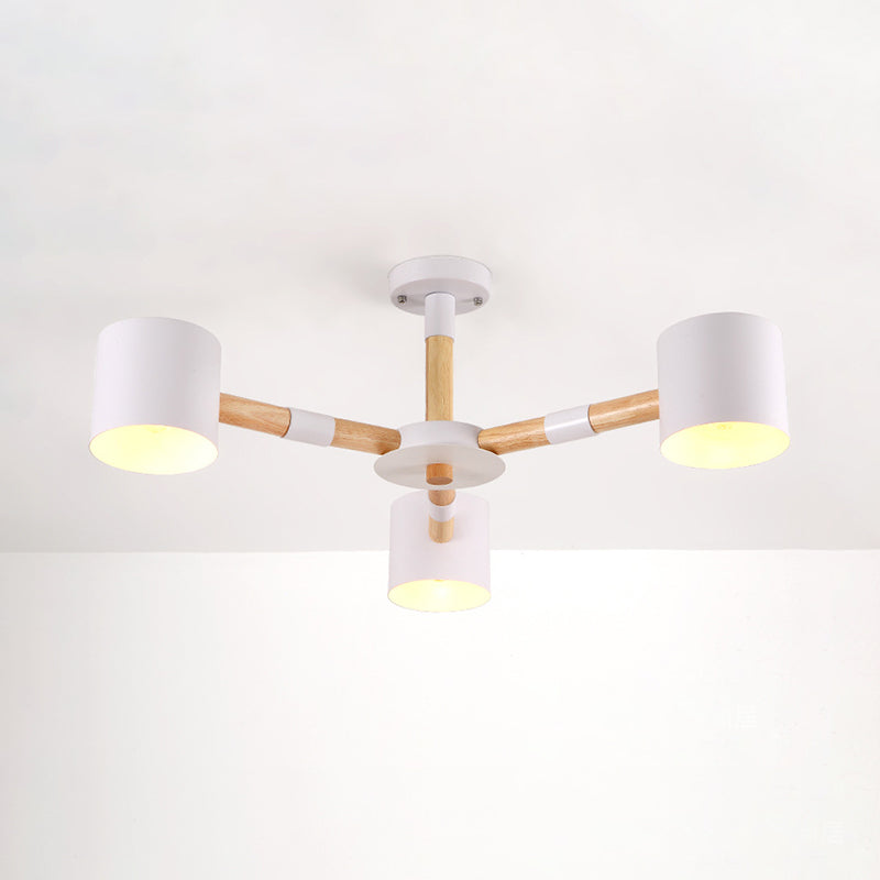 Metal and Wood Tapered Shade Hanging Lights for Dining Room - Rebooters