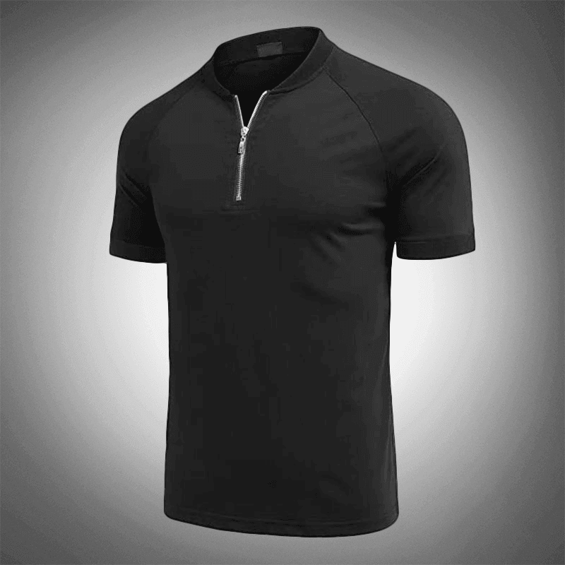 Men’s Short-Sleeve Shirt Half-Zip Fitted Breathable Casual Wear Rebooters mens 2 piece set