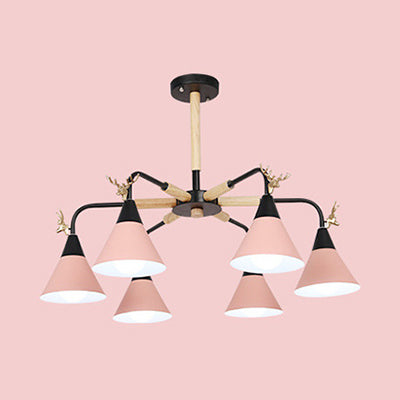 Macaroon Horn Shape Pendant Light Fixture Metal Hanging Lamp - Rebooters