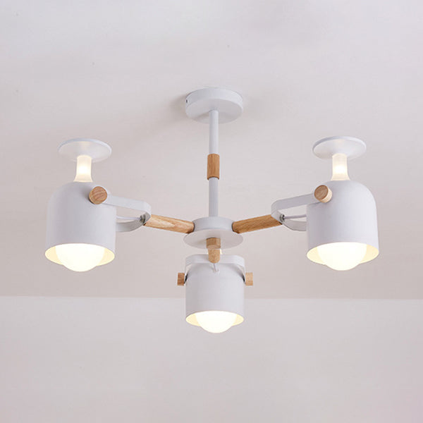 Simple Style Cylinder Hanging Lights Metal Pendant Lamp for Bedroom 28.5 Inch - Rebooters