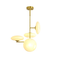 4 Heads Living Room Ceiling Chandelier Modern Gold Light Fixture - Rebooters
