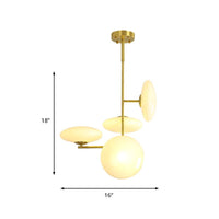 4 Heads Living Room Ceiling Chandelier Modern Gold Light Fixture - Rebooters