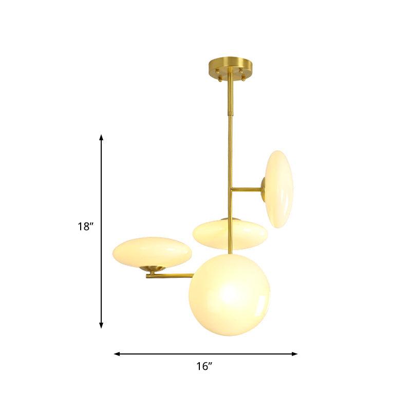 4 Heads Living Room Ceiling Chandelier Modern Gold Light Fixture - Rebooters
