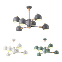 Bedroom Sphere Pendant Light Fixture Iron 6 Lights Modern Nordic Chandelier - Rebooters
