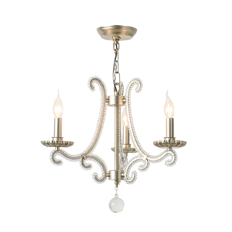 Candlestick Crystal Chandelier Lighting Simple 3/6/8 Lights Silver - Rebooters