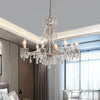 8 Lights Candlestick Chandelier Lodge Chrome Crystal Lamp - Rebooters