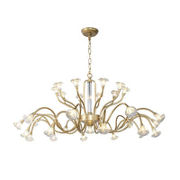 25/31 Lights Crystal Chandelier Lodge Gold Sputnik Lamp - Rebooters