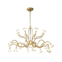 25/31 Lights Crystal Chandelier Lodge Gold Sputnik Lamp - Rebooters