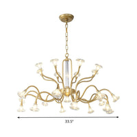 25/31 Lights Crystal Chandelier Lodge Gold Sputnik Lamp - Rebooters