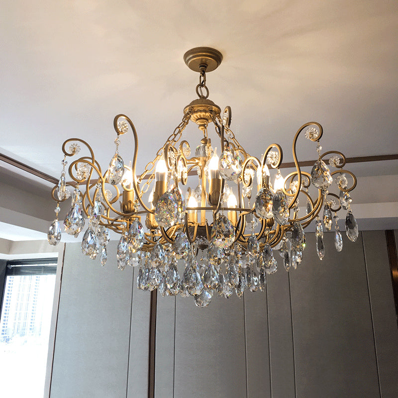Candlestick Crystal Ceiling Chandelier Traditional 6/8/10 Lights - Rebooters