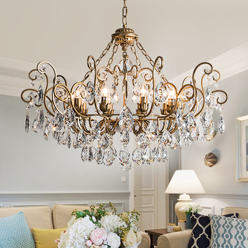 Candlestick Crystal Ceiling Chandelier Traditional 6/8/10 Lights - Rebooters