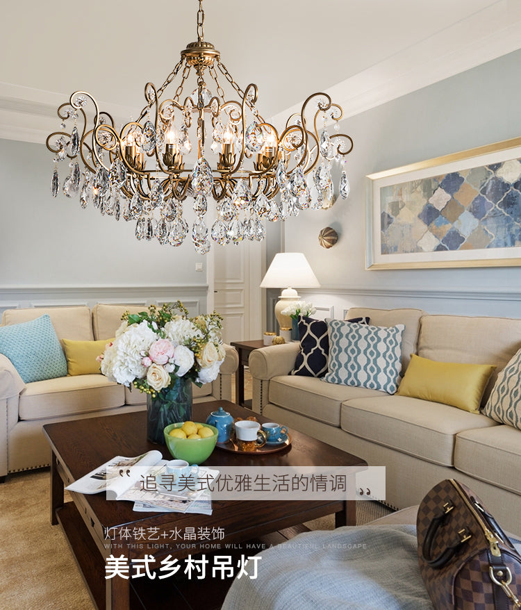Candlestick Crystal Ceiling Chandelier Traditional 6/8/10 Lights - Rebooters