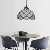 Black 1 Light Hanging Pendant Baroque Glass Drop Lamp - Rebooters