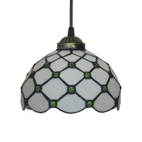 Black 1 Light Hanging Pendant Baroque Glass Drop Lamp - Rebooters