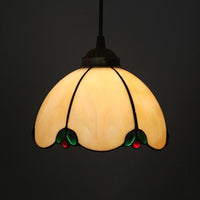 Black 1 Light Hanging Pendant Baroque Glass Drop Lamp - Rebooters